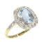 Bague 54 Bague de fiançailles Belle Epoque diamant et aigue-marine 58 Facettes 23139-0010