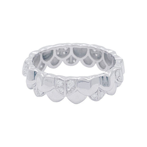 Bague 57 Bague Fred, "Une Ile d'or", or blanc, diamants. 58 Facettes 32393