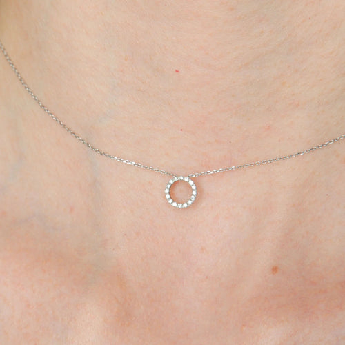 Collier COLLIER « RING » OR & DIAMANTS 58 Facettes BO/220041