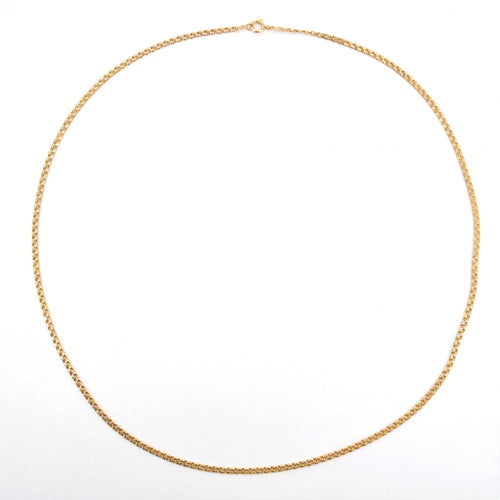 Collier Chaine or rose maille jaseron double 58 Facettes 19-512