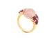 Bague 54 bague POMELLATO luna en or rose 18k quartz & tourmalines 58 Facettes 255696