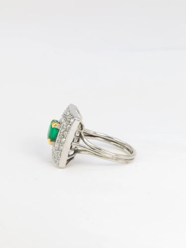 Bague Bague émeraude et diamants 58 Facettes 391.10