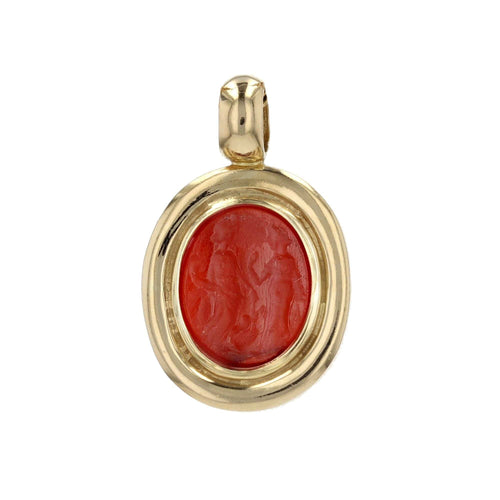 Collier Pendentif ancien or jaune intaille 58 Facettes 21-791
