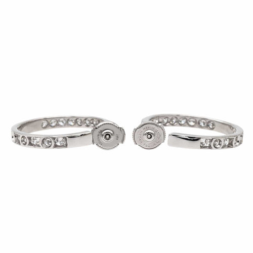 Boucles d'oreilles Boucles d'oreilles Créoles Or blanc Diamant 58 Facettes 2660052CN