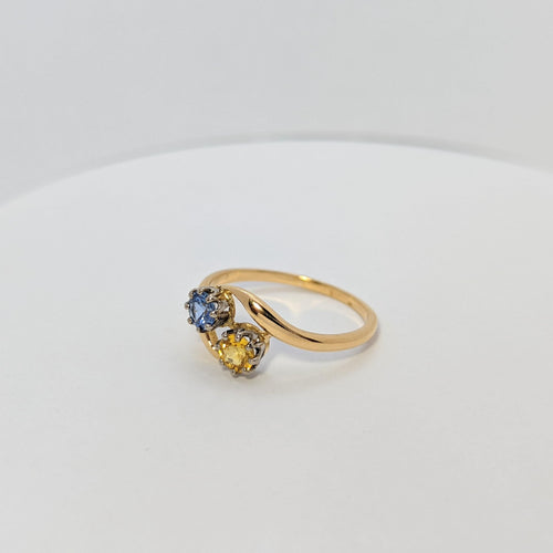 Bague Bague Toi & Moi or jaune saphirs 58 Facettes 17180
