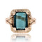 Bague 51 Bague rétro tourmaline indigolite en or 58 Facettes 23-004