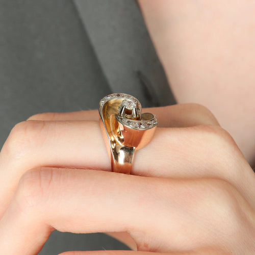 Bague Or Jaune / Diamants BAGUE  « TOURBILLON » OR & DIAMANTS 58 Facettes BO/220035