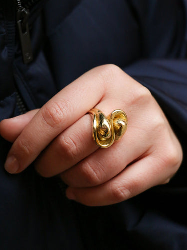 Bague Bague vintage toi et moi en or jaune 58 Facettes 595