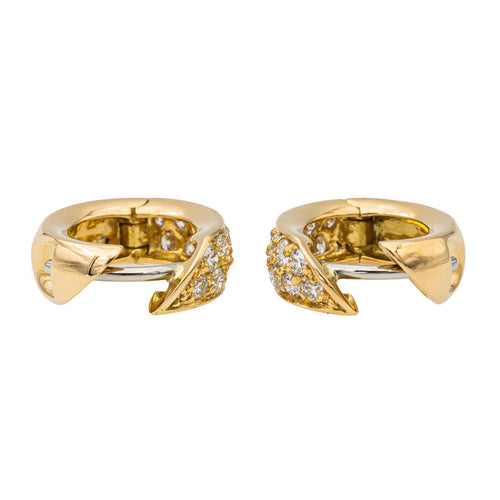 Boucles d'oreilles Boucles d'oreilles Créoles Or jaune Diamant 58 Facettes 2845466CN