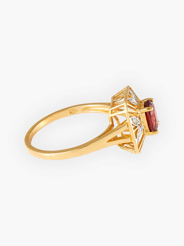 Bague Bague Marguerite Grenat et Diamants 58 Facettes ES3302A
