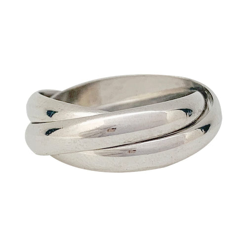Bague 55 Bague Cartier "Trinity" or blanc, moyen modèle. 58 Facettes 31532