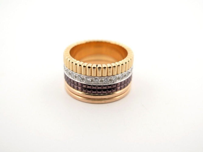 Bague 51 bague BOUCHERON quatre classique large or 18k 0.51ct 58 Facettes 254584
