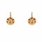 Boucles d'oreilles Dormeuses anciennes or rose demi perles fines serti étoilé 58 Facettes 19-187A