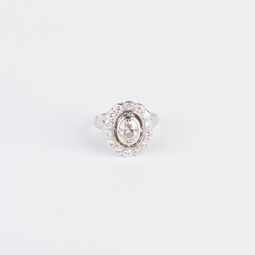 Bague Bague marguerite en or gris et diamant 58 Facettes 0