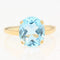 Bague 57 Bague d'occasion or et topaze 58 Facettes 21-274A
