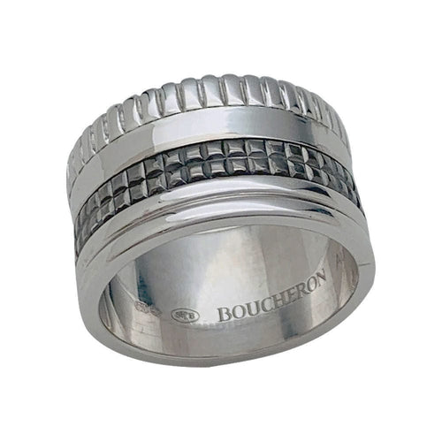 Bague 54 Bague Boucheron, "Quatre Black Edition", en or blanc. 58 Facettes 31251