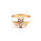 Bague 63 Chevalière homme vintage or jaune et diamant 58 Facettes