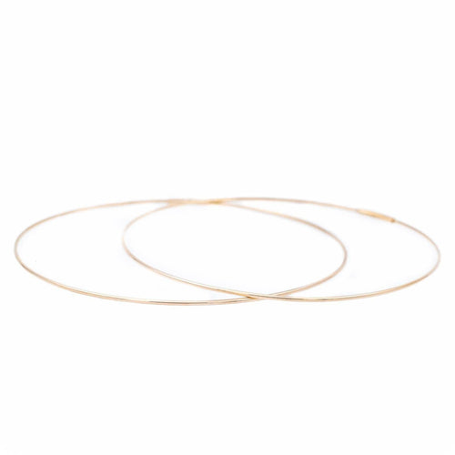 Boucles d'oreilles Ginette NY Boucles d'oreilles Créoles Jumbo Circle Hoops Or rose 58 Facettes 2322881CN