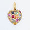 Pendentif Pendentif cœur en or jaune et pierres 58 Facettes 19-154