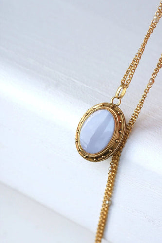 Pendentif Pendentif médaillon or et agate 58 Facettes