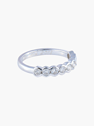 Bague Demi Alliance Or Gris 58 Facettes