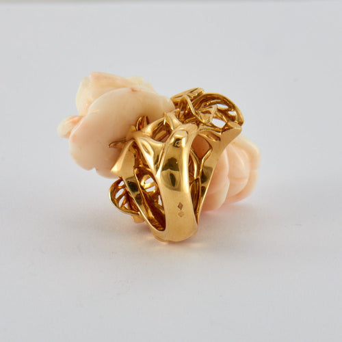 Bague 55 DIOR - Bague Pré Catelan Corail Saphirs Roses 58 Facettes FL245