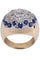 Bague 48 BAGUE DÔME ANCIENNE SAPHIRS ET DIAMANTS 58 Facettes 066301