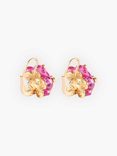Boucles d'oreilles Boucles d'oreilles Rubis birmans Diamants 58 Facettes