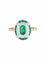 Bague 52 Bague style Art Déco diamants et émeraudes 58 Facettes
