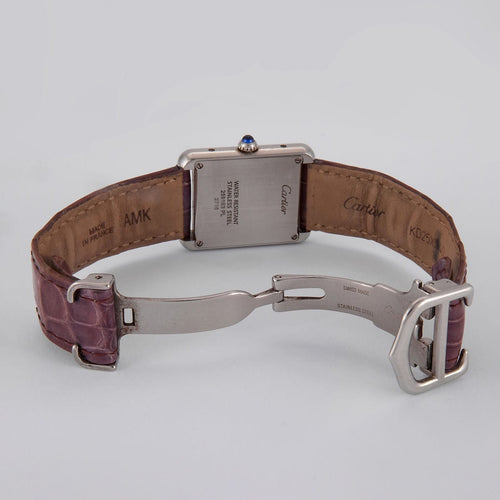 Montre Montre Cartier Tank Solo quartz en acier 58 Facettes