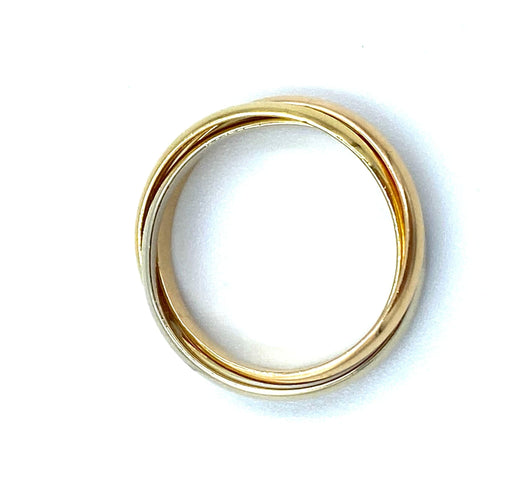 Bague Cartier. Alliance Trinity vintage or 18K 58 Facettes
