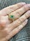 Bague Bague émeraude poire et diamants 58 Facettes