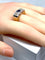 Bague 53 Bague Art Déco Saphir et Diamants 58 Facettes