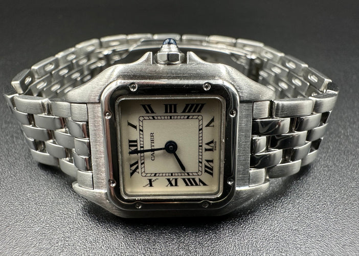Montre CARTIER.-  Montre Panthère acier PM 58 Facettes