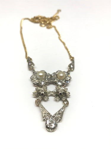 Collier Collier or et diamants 58 Facettes