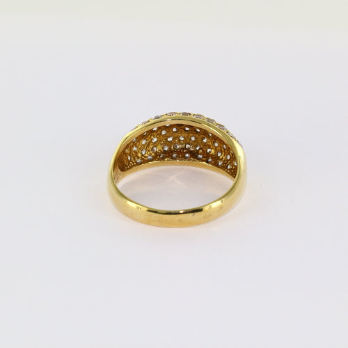 Bague Bague boule pavage en or jaune 58 Facettes