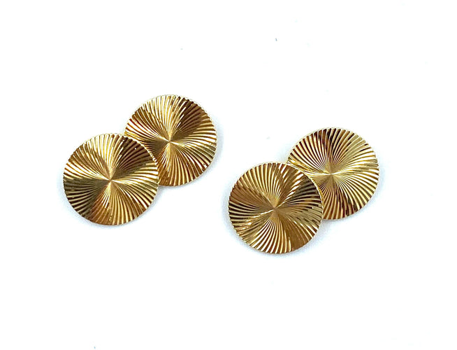 Boutons de manchette BVLGARI. Boutons de manchette or jaune 58 Facettes
