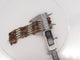 Bracelet bracelet HERMES manchette maillons 18 cm argent 925 et corne de buffle 58 Facettes 257682