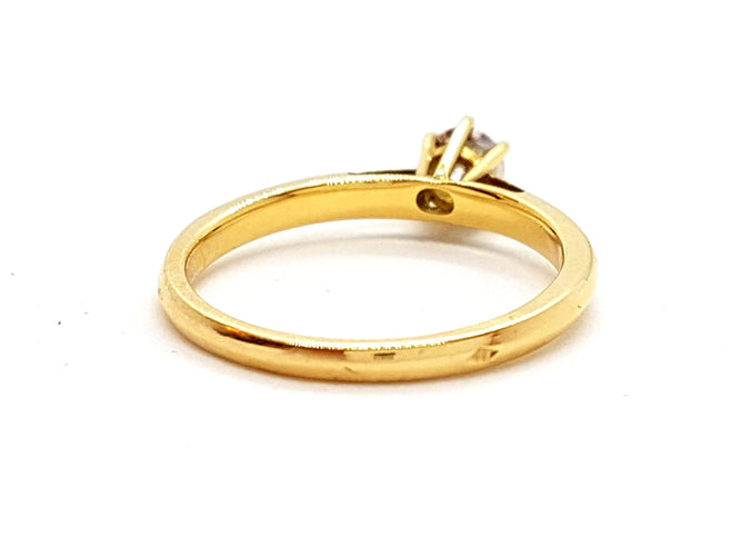 Bague 53 Bague Solitaire Or jaune Diamant 58 Facettes 06338CD