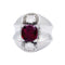 Bague 51 Bague Art Déco Boucheron, platine, rubis, diamants. 58 Facettes 32836
