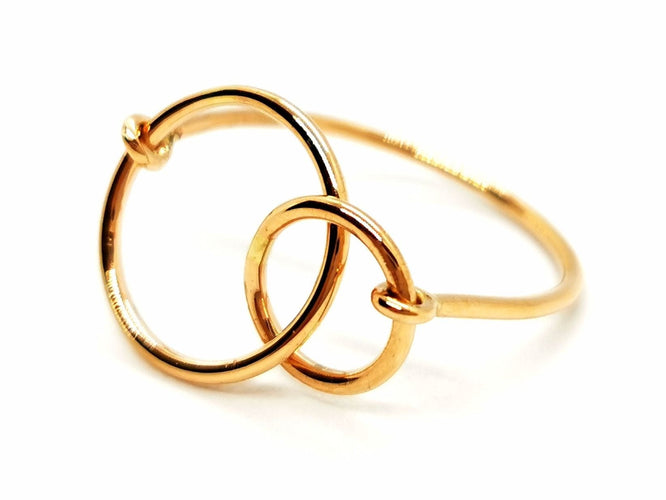 Bague 51 Ginette NY Bague Tiny circle Or rose 58 Facettes 1965013CN