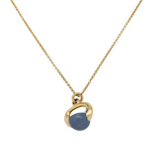 Pendentif Pendentif Pomellato en or rose et calcédoine, collection "Luna". 58 Facettes 31682