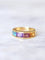 Bague jonc pierres arc en ciel en or 58 Facettes