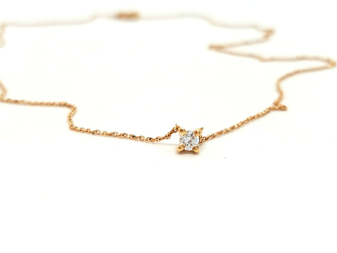 Collier Collier Or rose Diamant 58 Facettes 578739RV