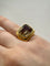 Bague Bague Cocktail Vintage en Or jaune 18k Sertie d’un Important Quartz Fumé 58 Facettes