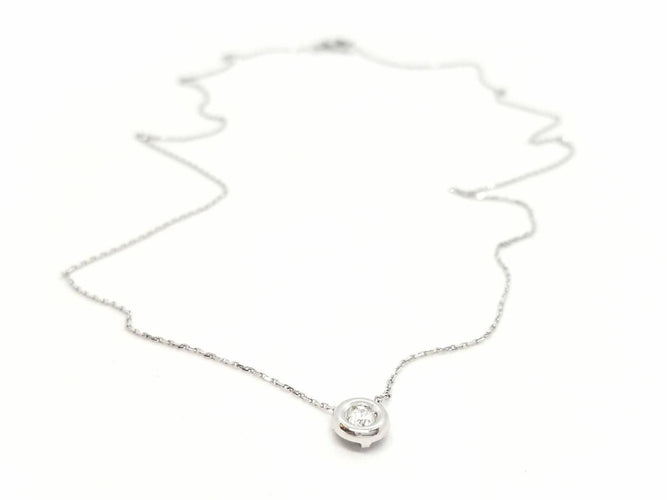 Collier Collier Or blanc Diamant 58 Facettes 579106RV