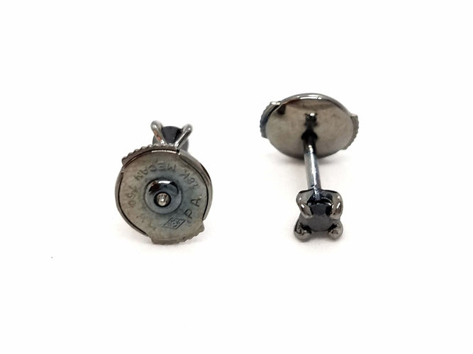 Boucles d'oreilles Boucles d'oreilles Puces Or noir Diamant 58 Facettes 578733RV
