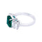 Bague 55 Bague émeraude or blanc, diamants. 58 Facettes 32365