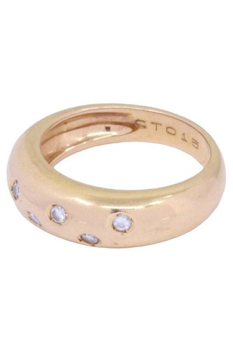 Bague 52 BAGUE JONC OR DIAMANTS 58 Facettes 076631