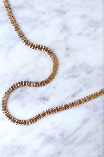 Collier Collier or rose maille fantaisie 58 Facettes